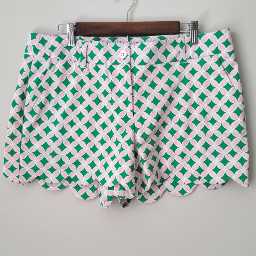 Crown & Ivy Pink and Green Shorts (Size: 10)